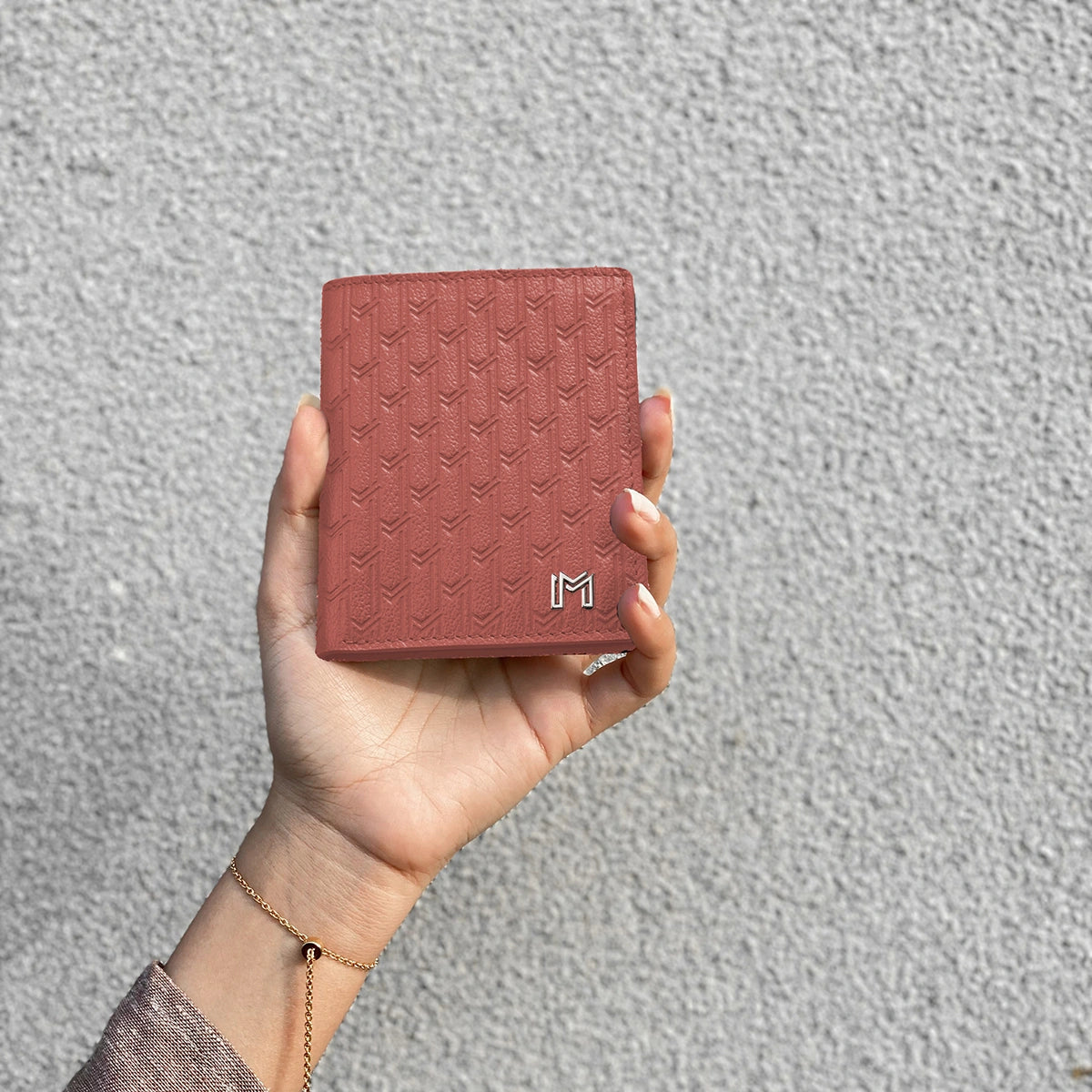 Camel Leather Pink / Silver