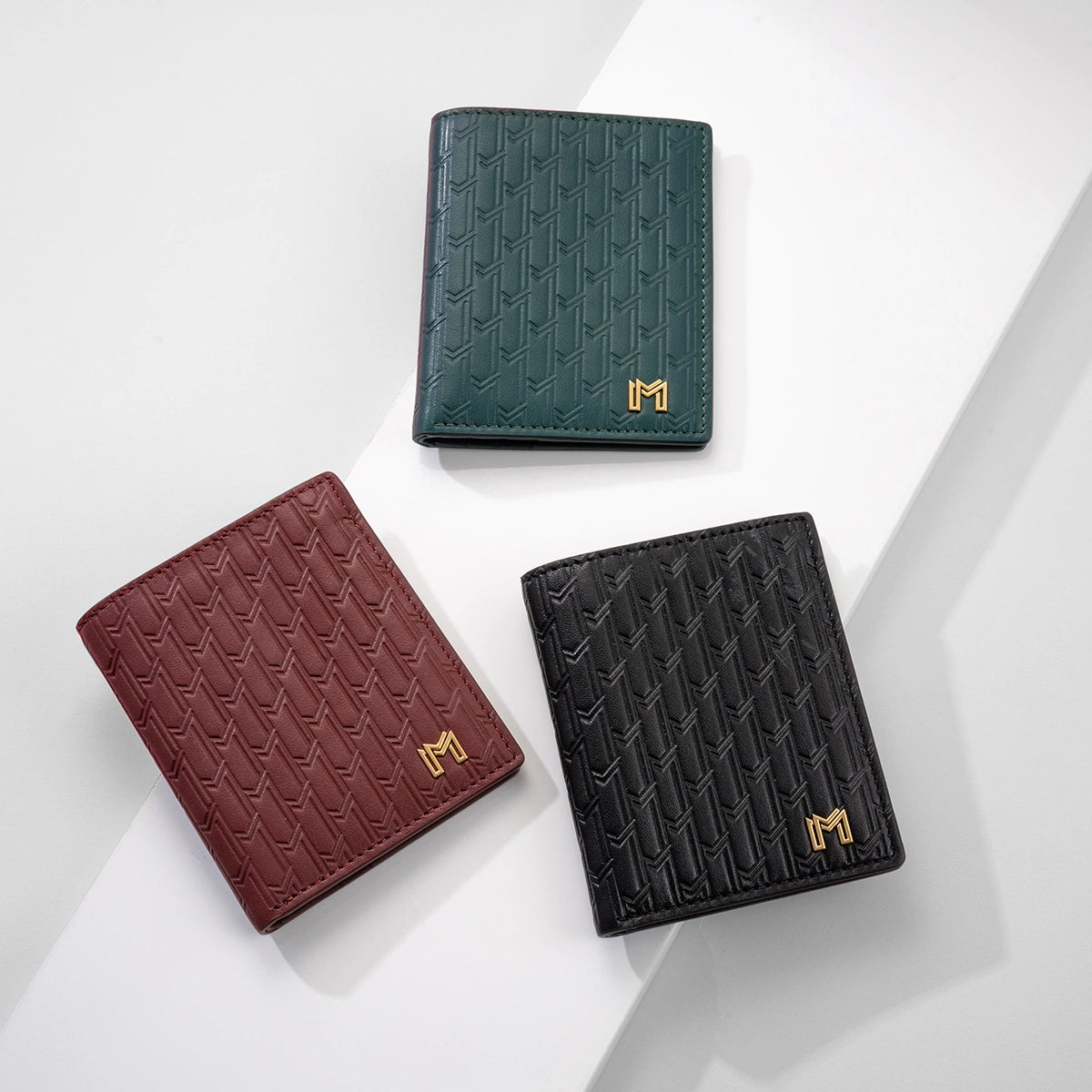 Italian Calfskin Leather Burgundy / Gold