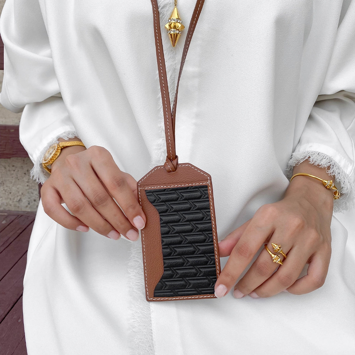 Lanyard / Black & Tan