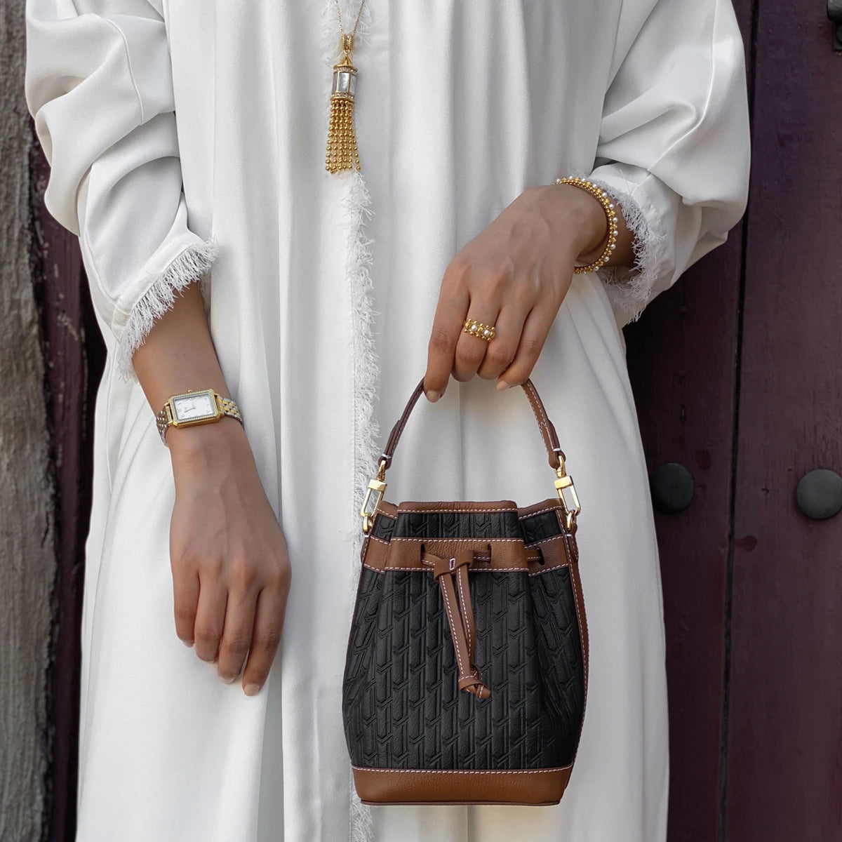 Sheikha Handbag / Black & Tan
