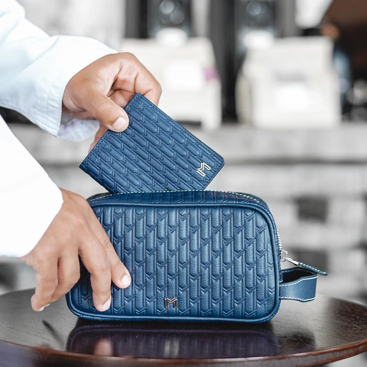 Travel Pouch Navy / Silver