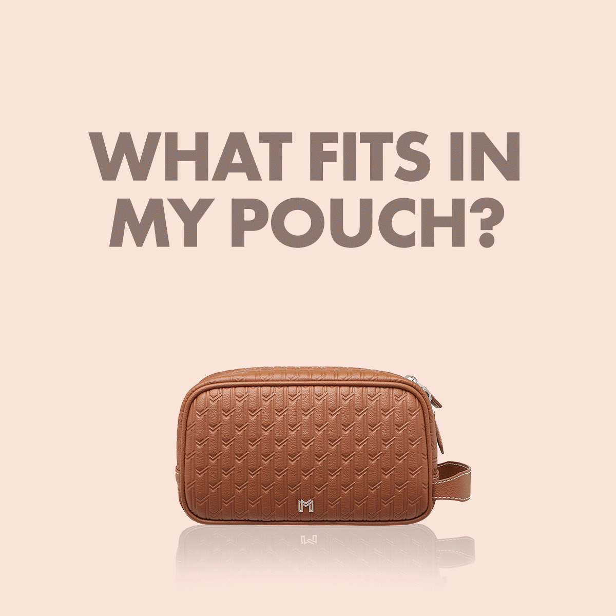 Travel Pouch Tan / Silver