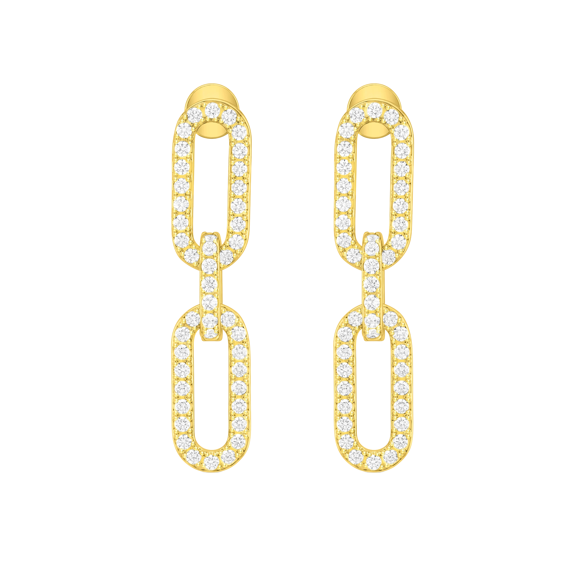 Links / Long Earrings Gold