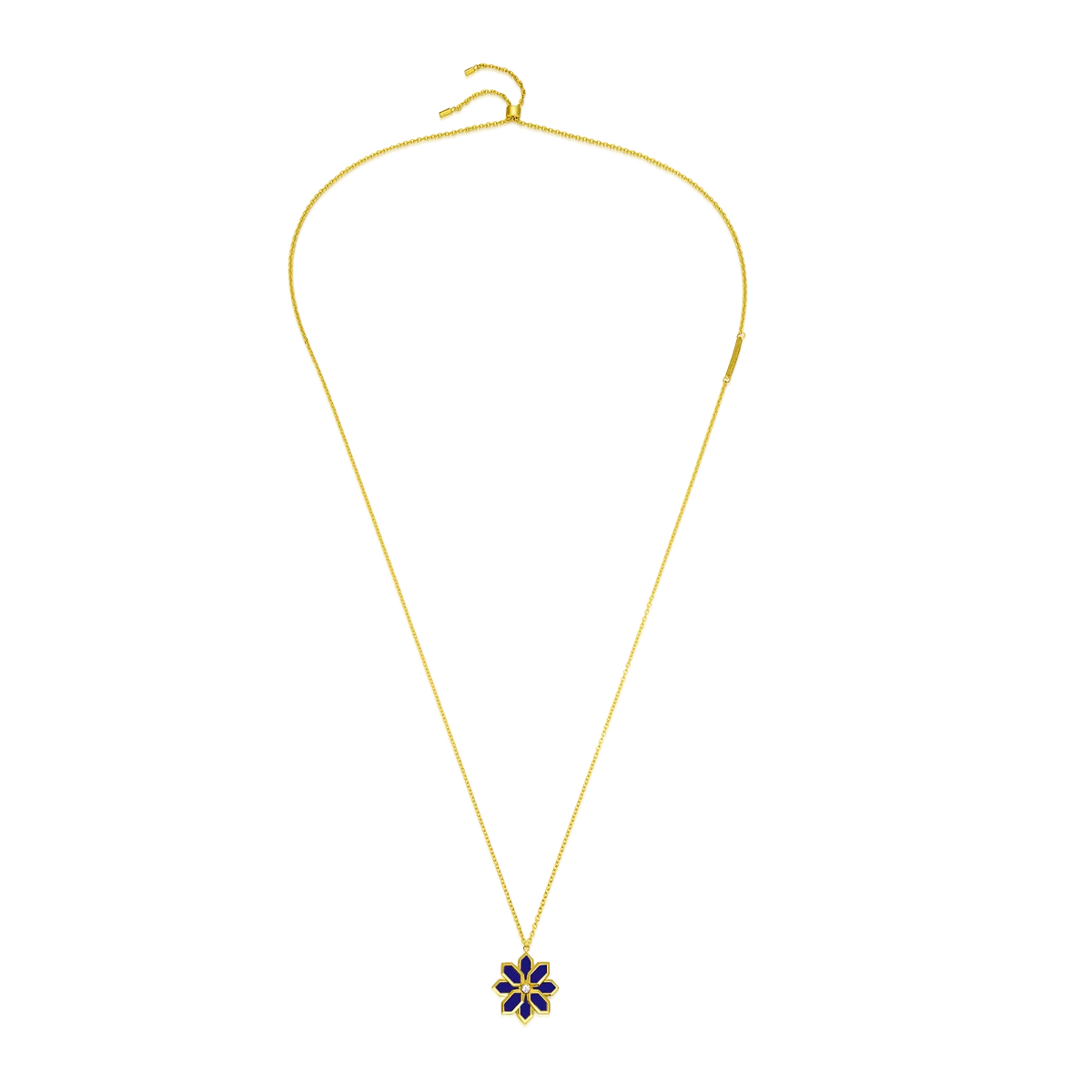 Lotus / Necklace Blue Gold
