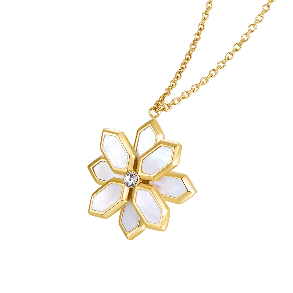 Lotus / Necklace Pearl Gold