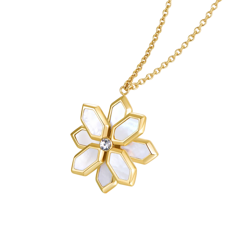 Lotus / Necklace Pearl Gold