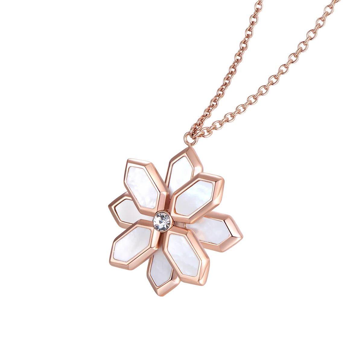 Lotus / Necklace Pearl Rose Gold