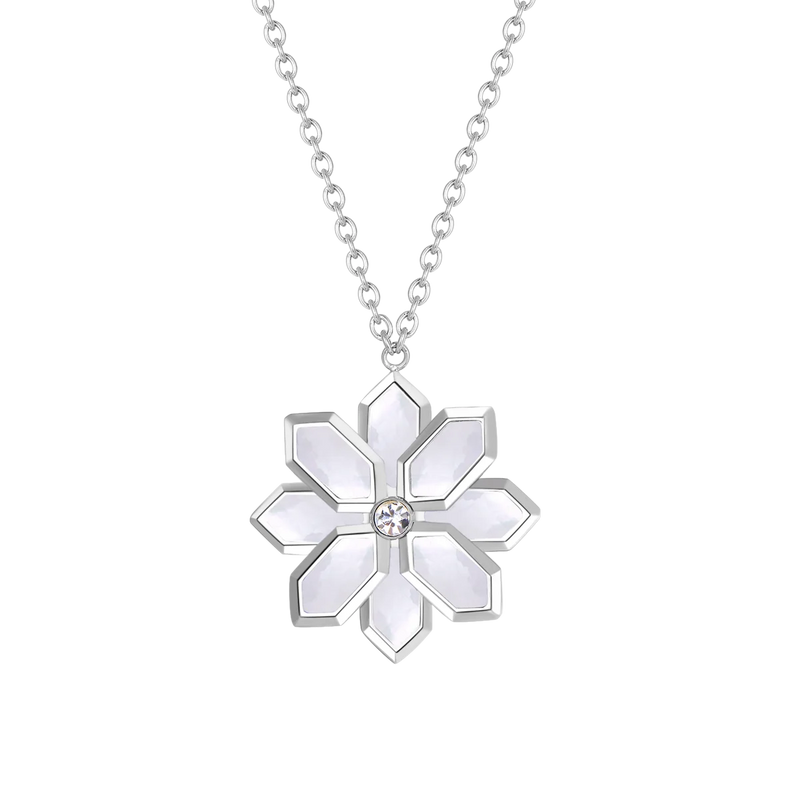 Lotus / Necklace Pearl Silver