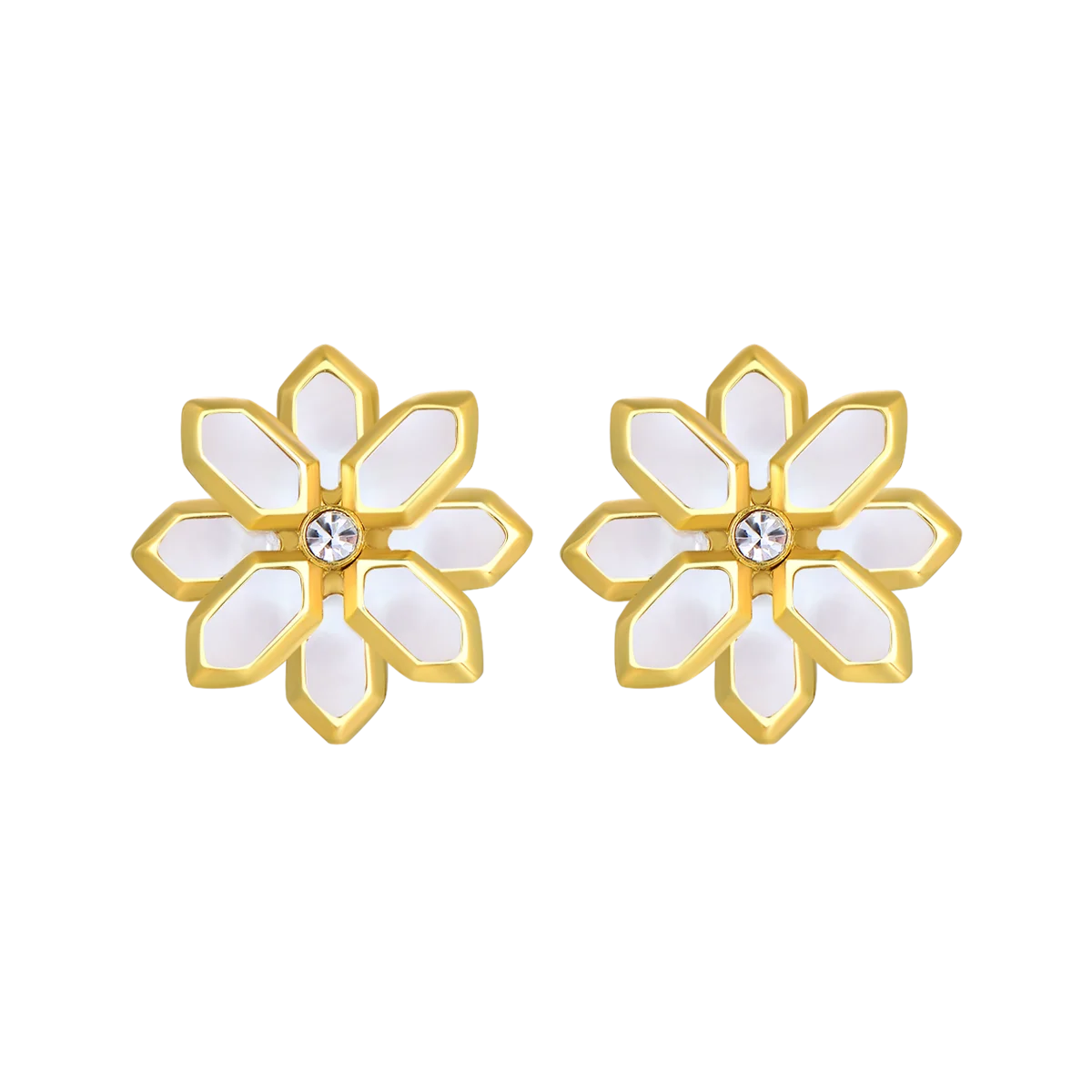 Lotus / Earrings Pearl Gold