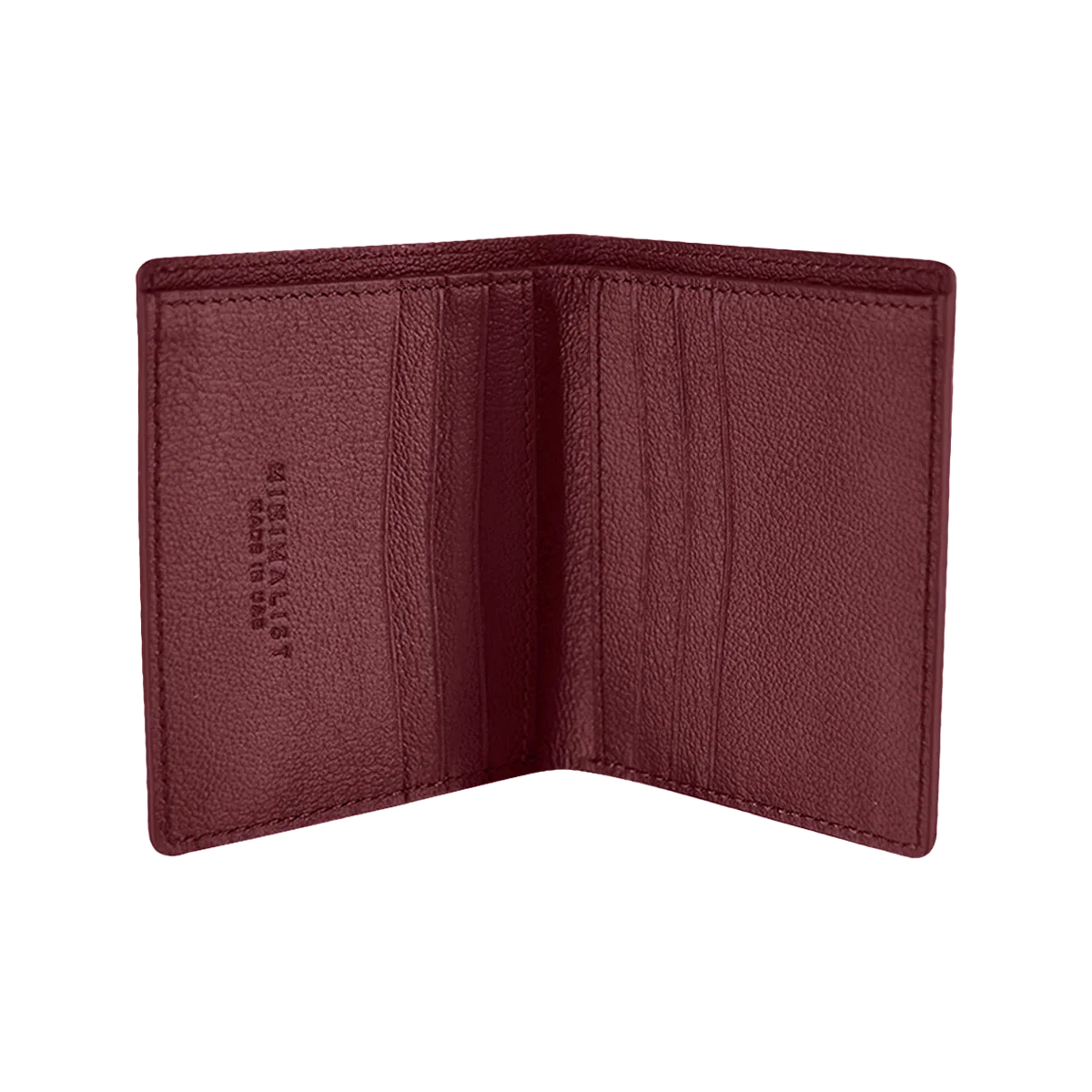 Camel Leather Burgundy / Silver