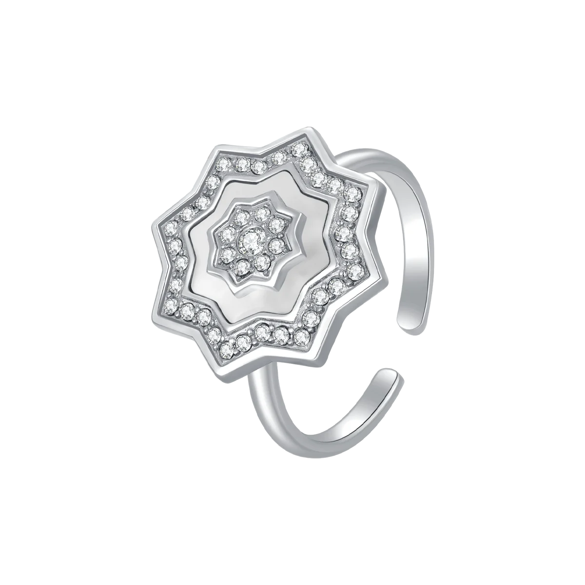 نجم / طقم اللؤلؤ باللون الفضي