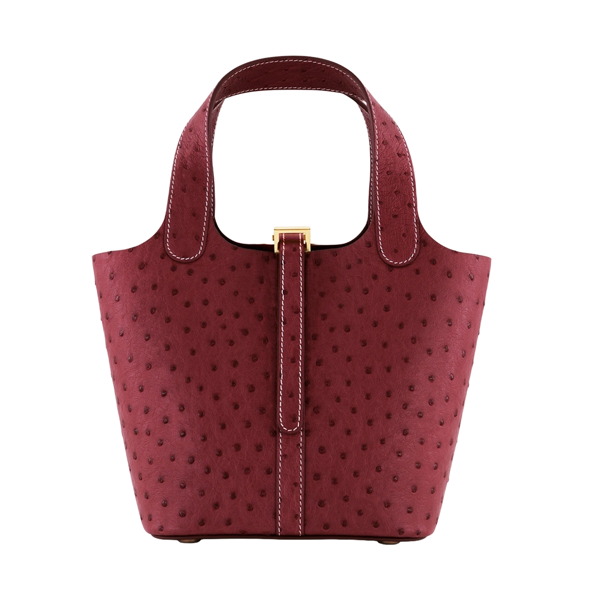 Alyazia Ostrich Leather / Burgundy