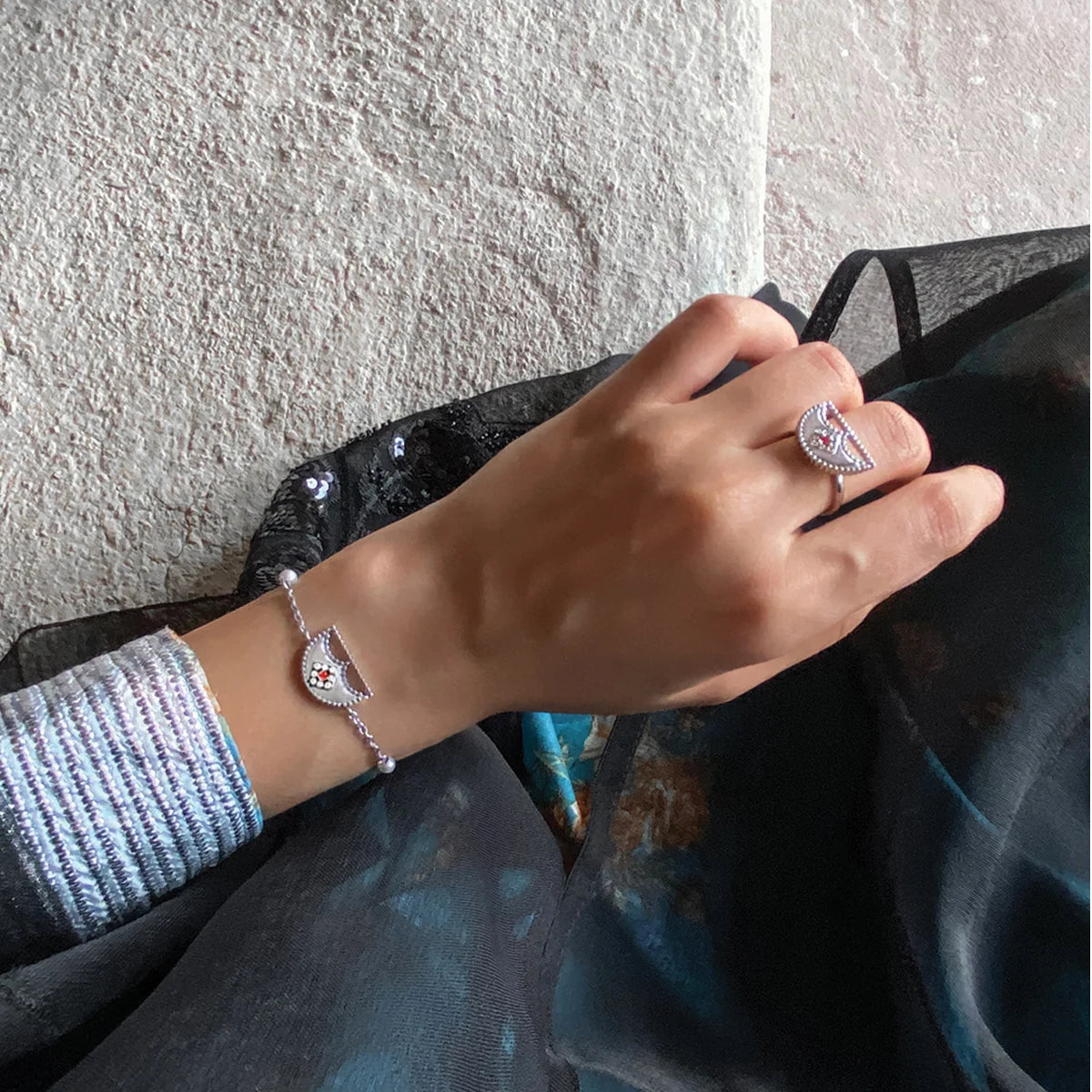 Shnaf / Bracelet Pearl Silver