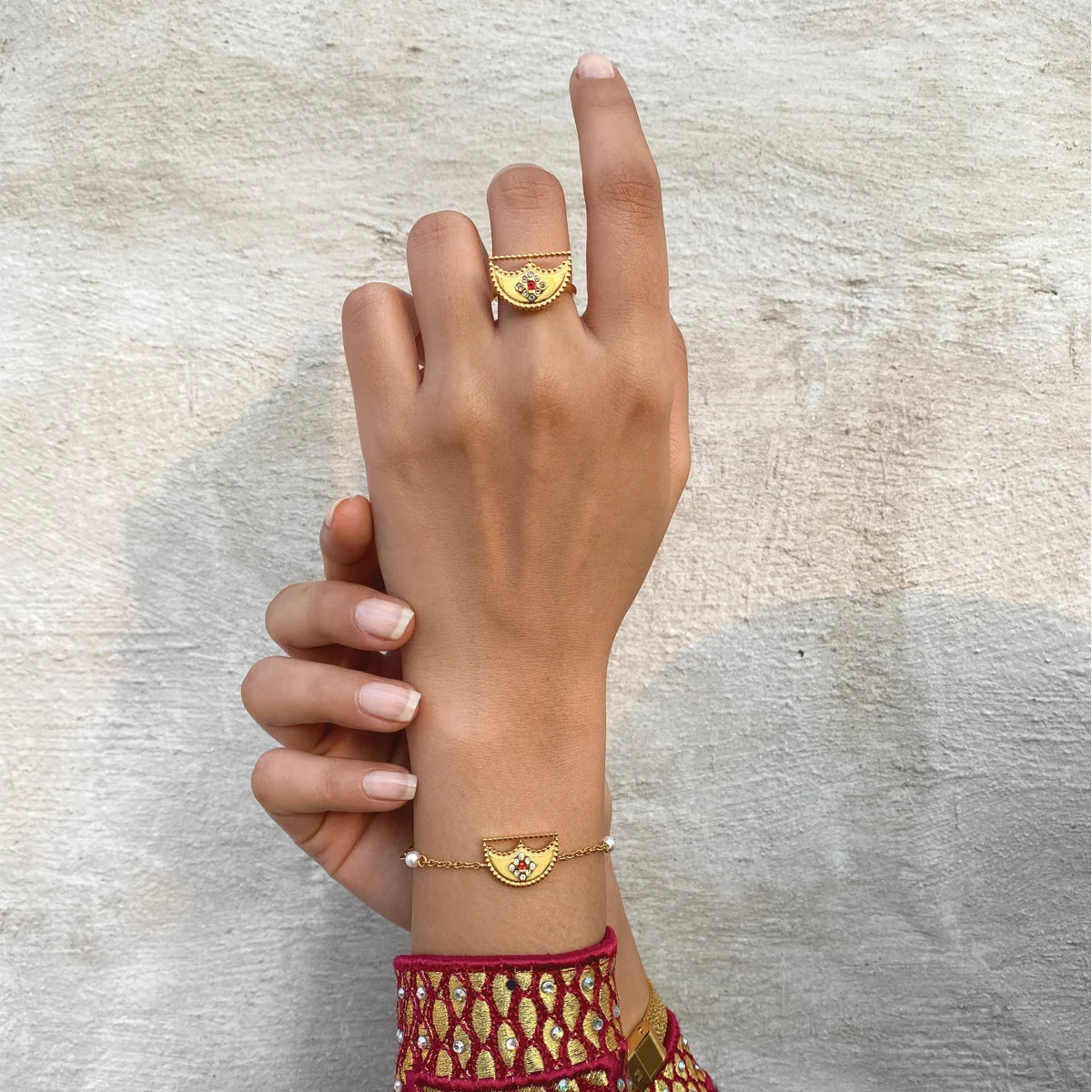 Shnaf / Bracelet Pearl Gold