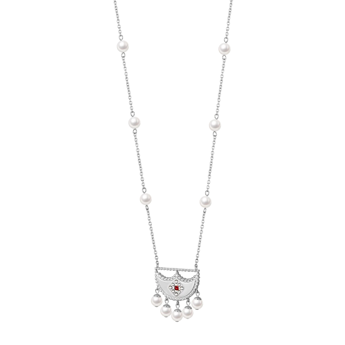 Shnaf / Necklace Pearl Silver