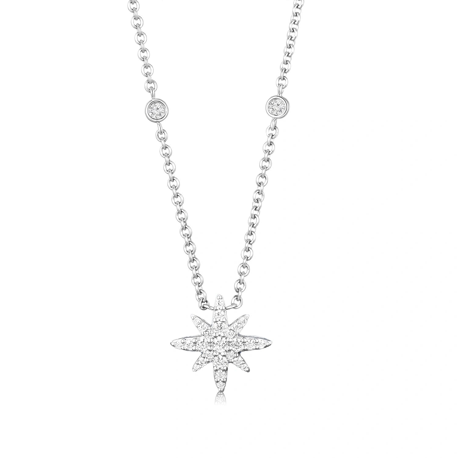 Moonstar / Simple Necklace Silver