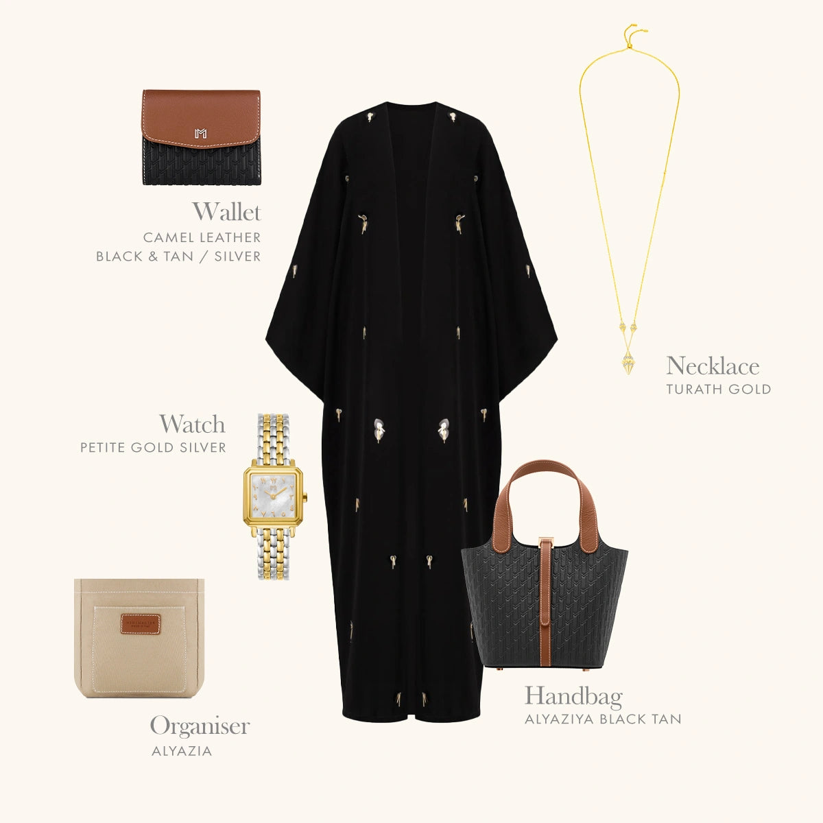 Alyazia / Organiser / Trifold Wallet / Burqa Charm - Gift Set