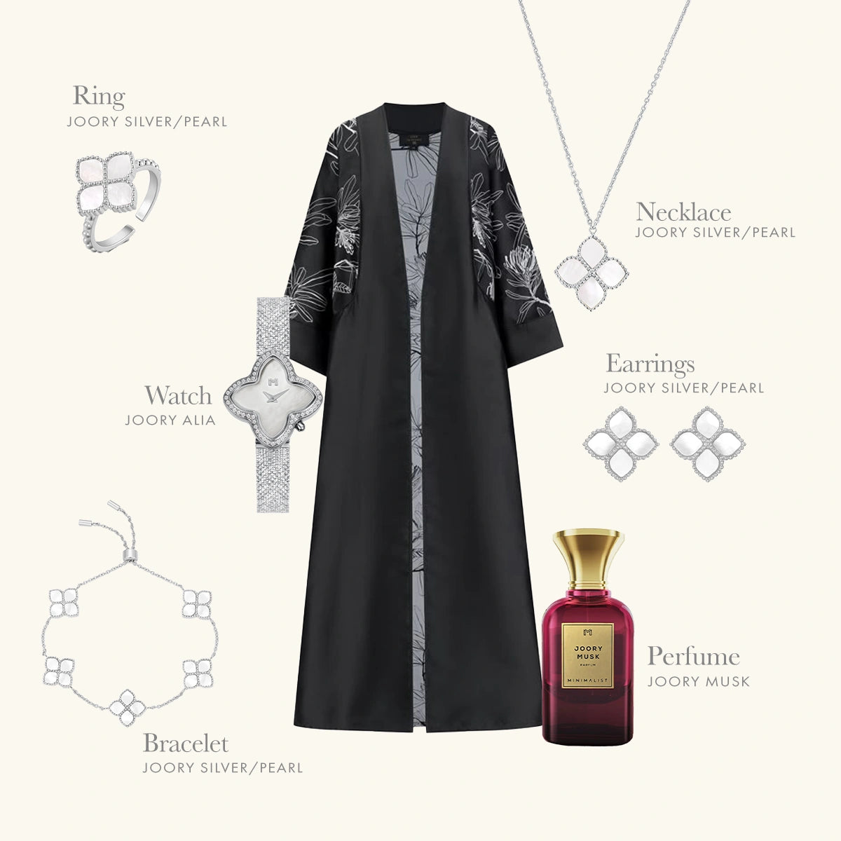 Alia / Joory Pearl Silver / Joory Musk Parfum - Gift Set