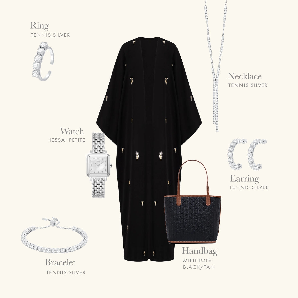 تنس / طقم باللون الفضي