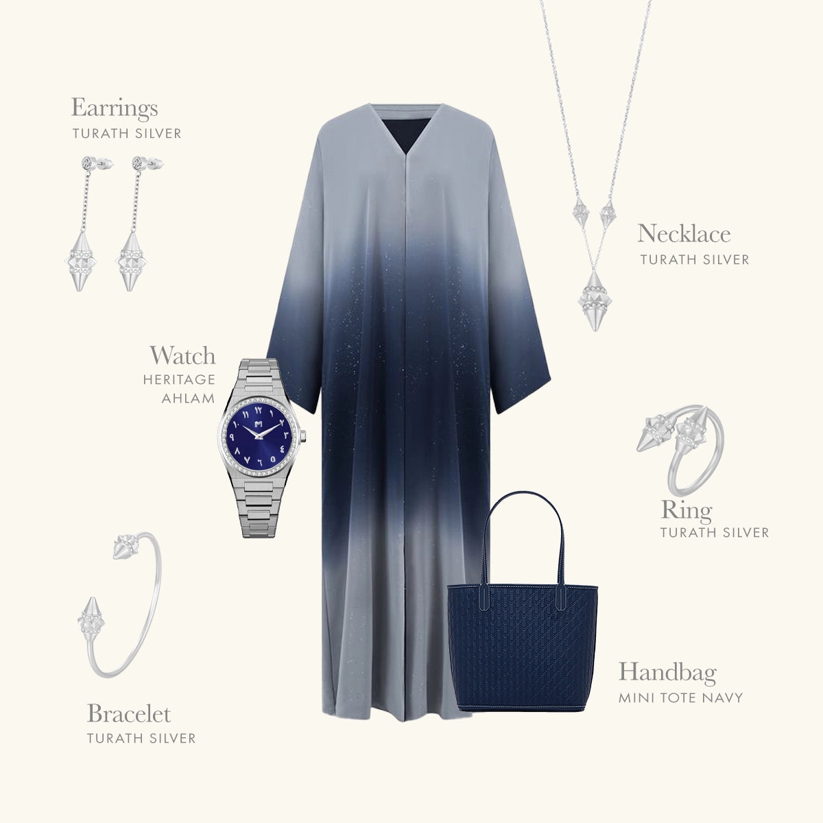 تراث / طقم باللون الفضي