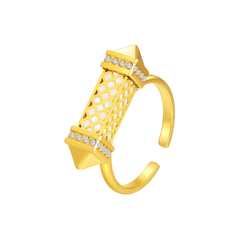 Tassel / Ring Pearl Gold