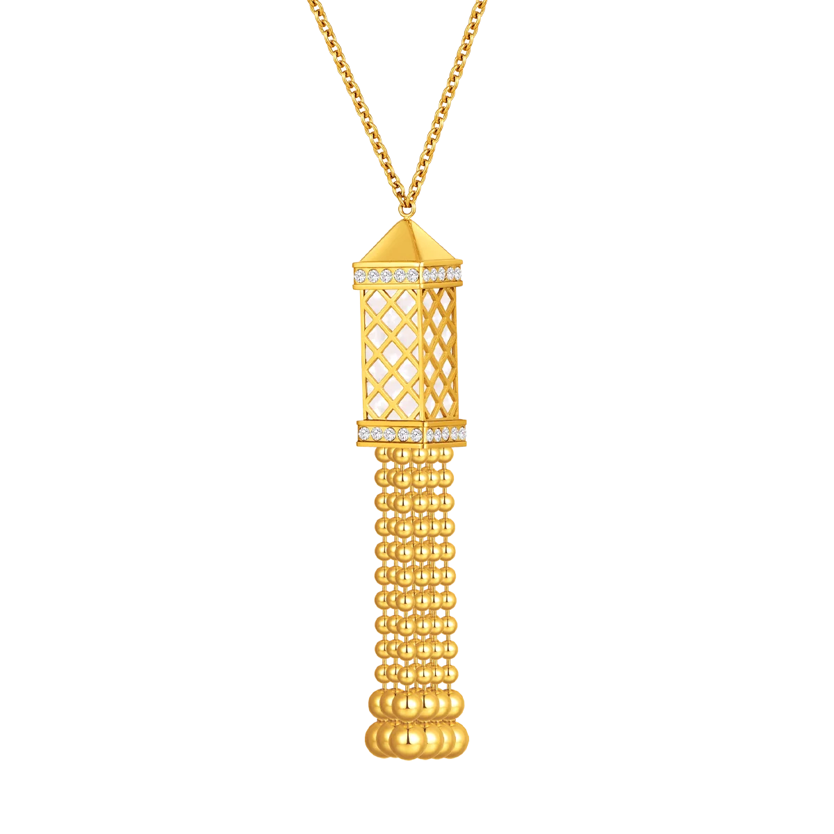 Tassel / Necklace Pearl Gold