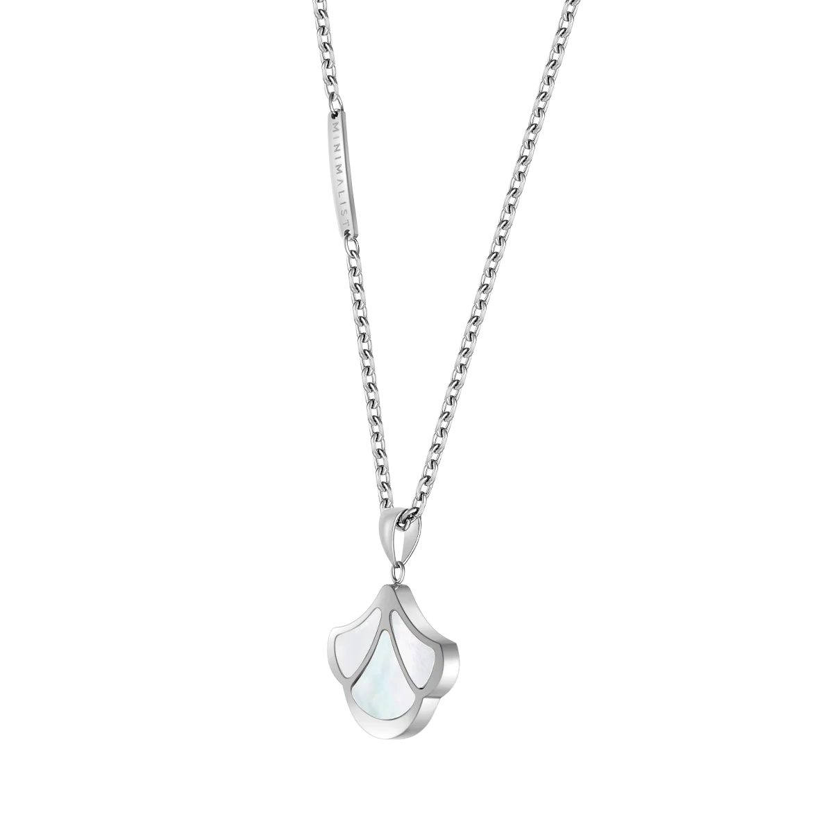 Tulip / Necklace Pearl Silver