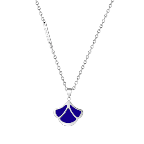 Tulip / Necklace Blue Silver