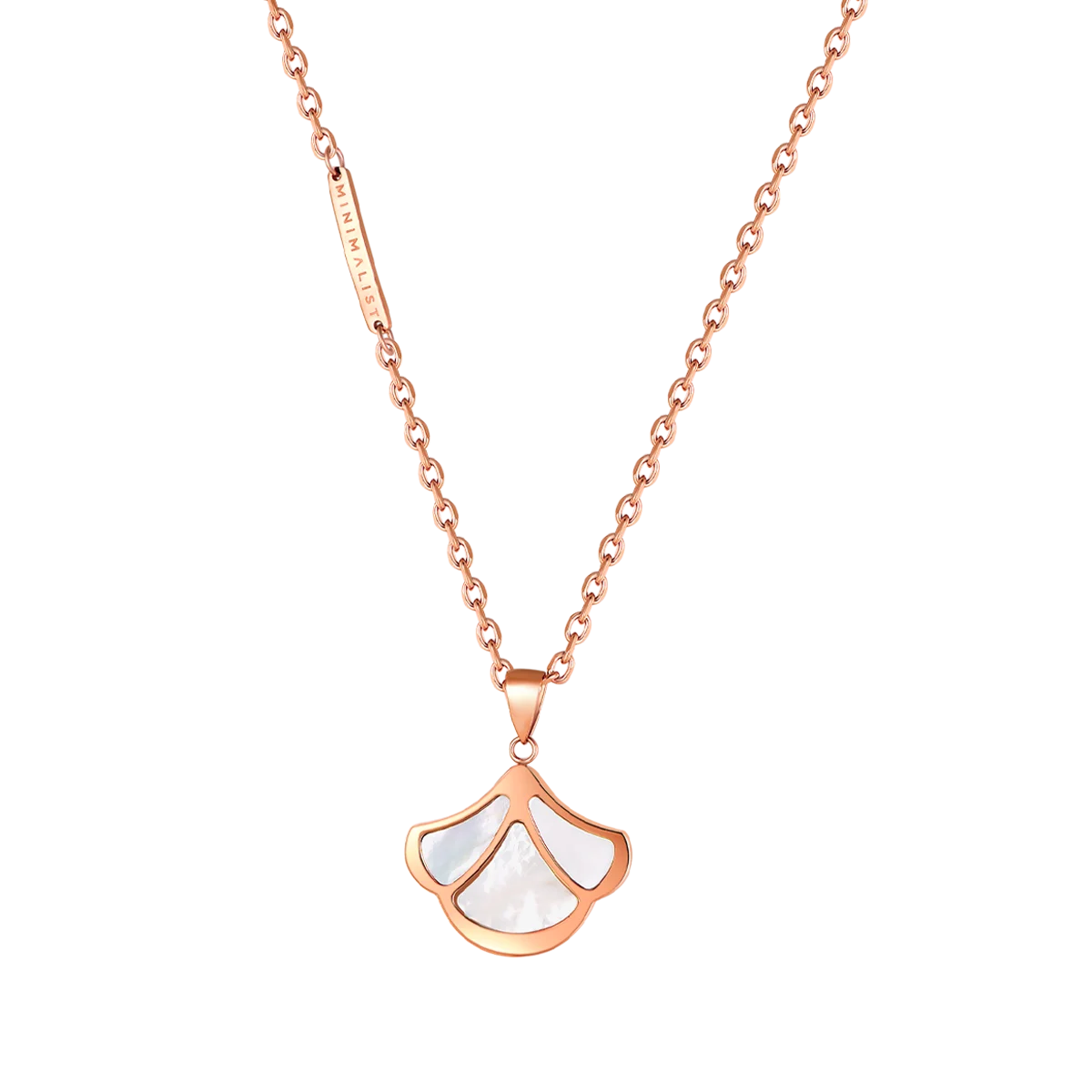 Tulip / Necklace Pearl Rose Gold