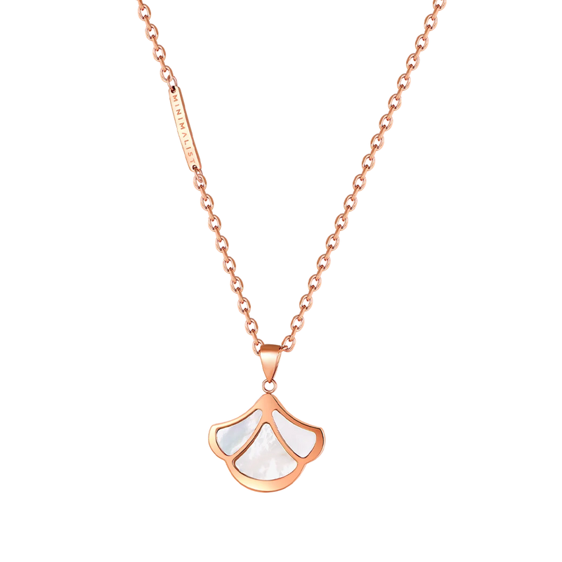 Tulip / Necklace Pearl Rose Gold