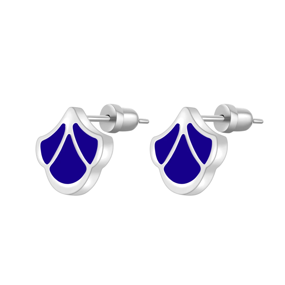 Tulip / Earrings Blue Silver