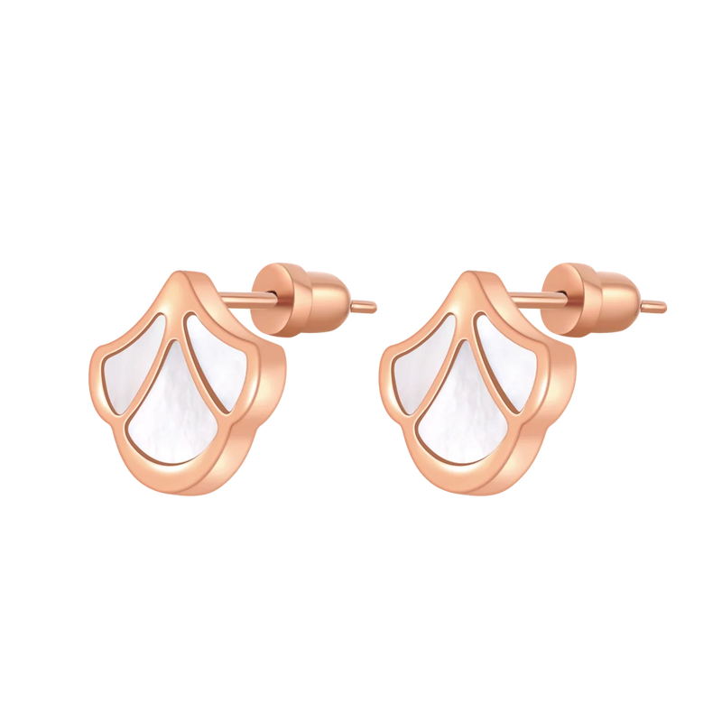 Tulip / Earrings Pearl Rose Gold