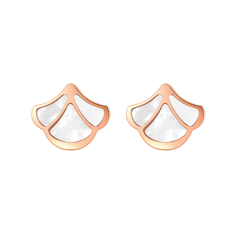 Tulip / Earrings Pearl Rose Gold