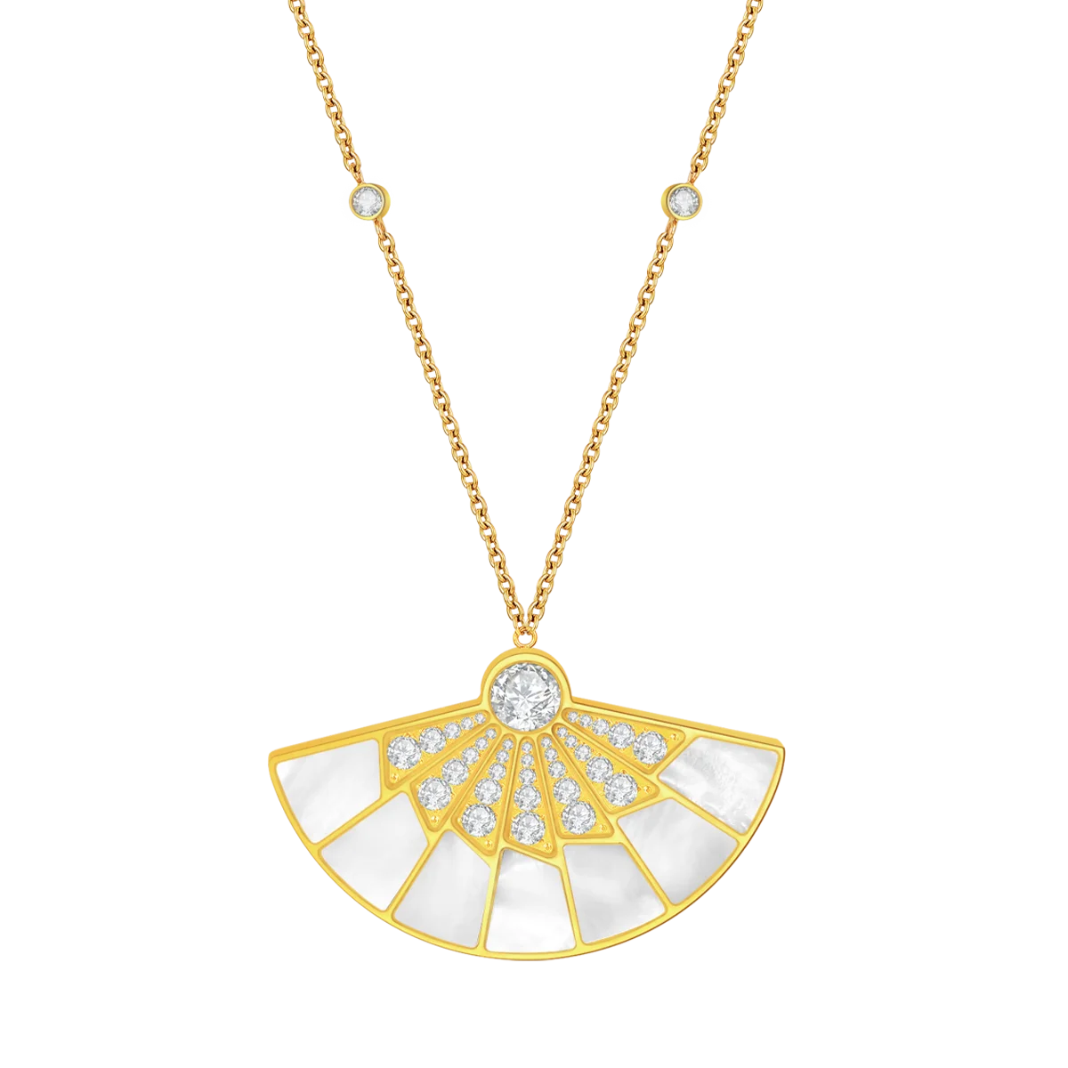 Fan / Necklace Gold