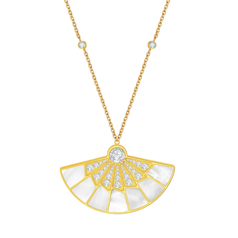 Fan / Necklace Gold