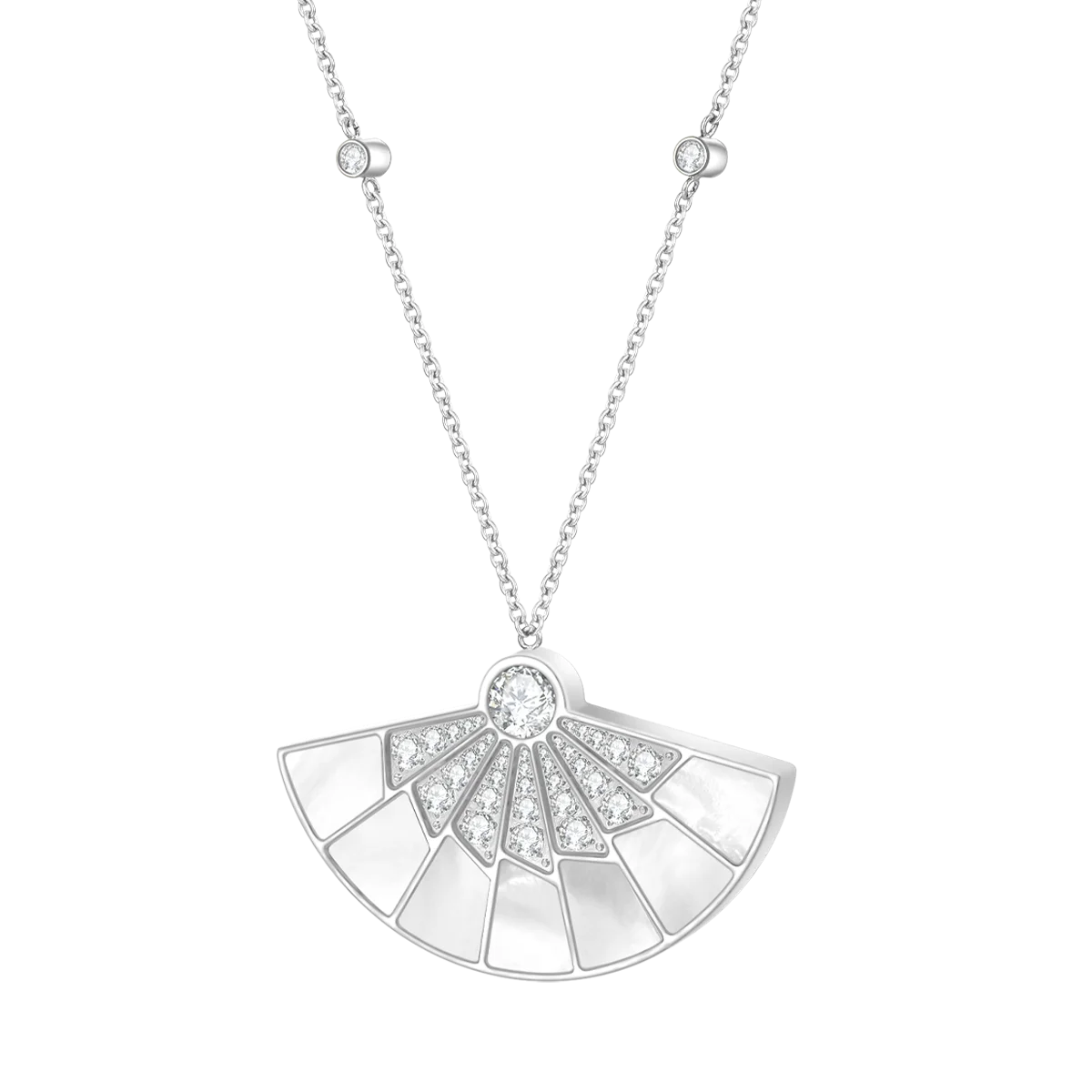 Fan / Necklace Silver