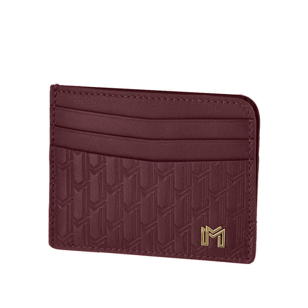 Italian Calfskin Leather Burgundy / Gold