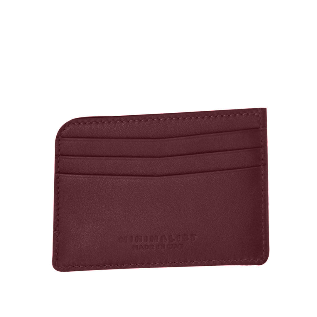 Italian Calfskin Leather Burgundy / Gold