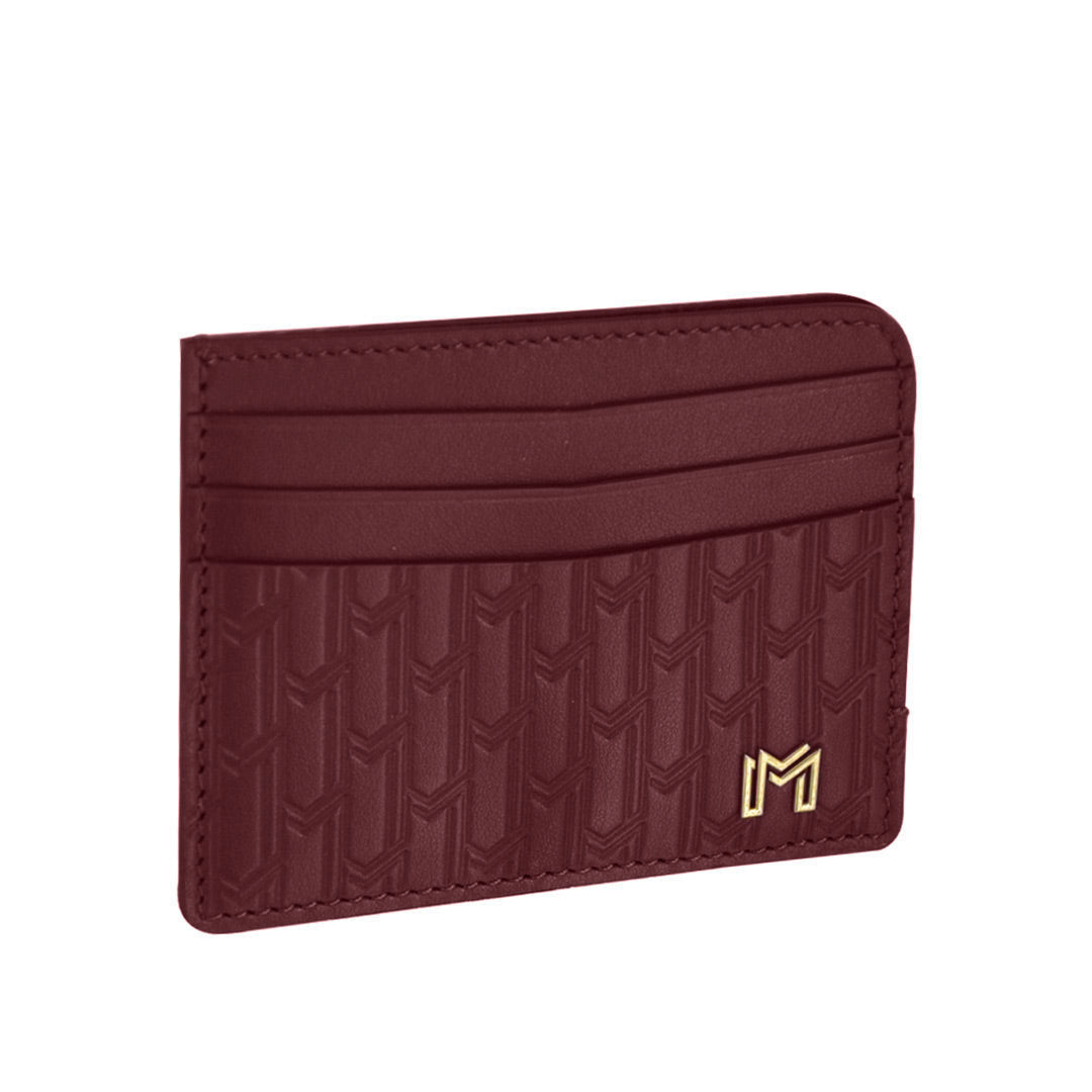 Italian Calfskin Leather Burgundy / Gold