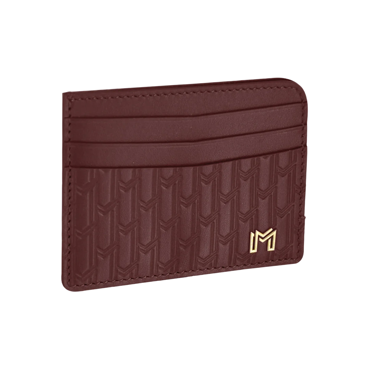 Italian Calfskin Leather Burgundy / Gold