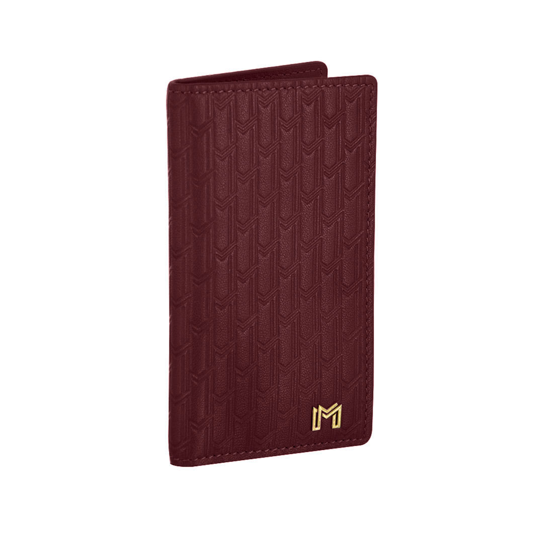 Italian Calfskin Leather Burgundy / Gold