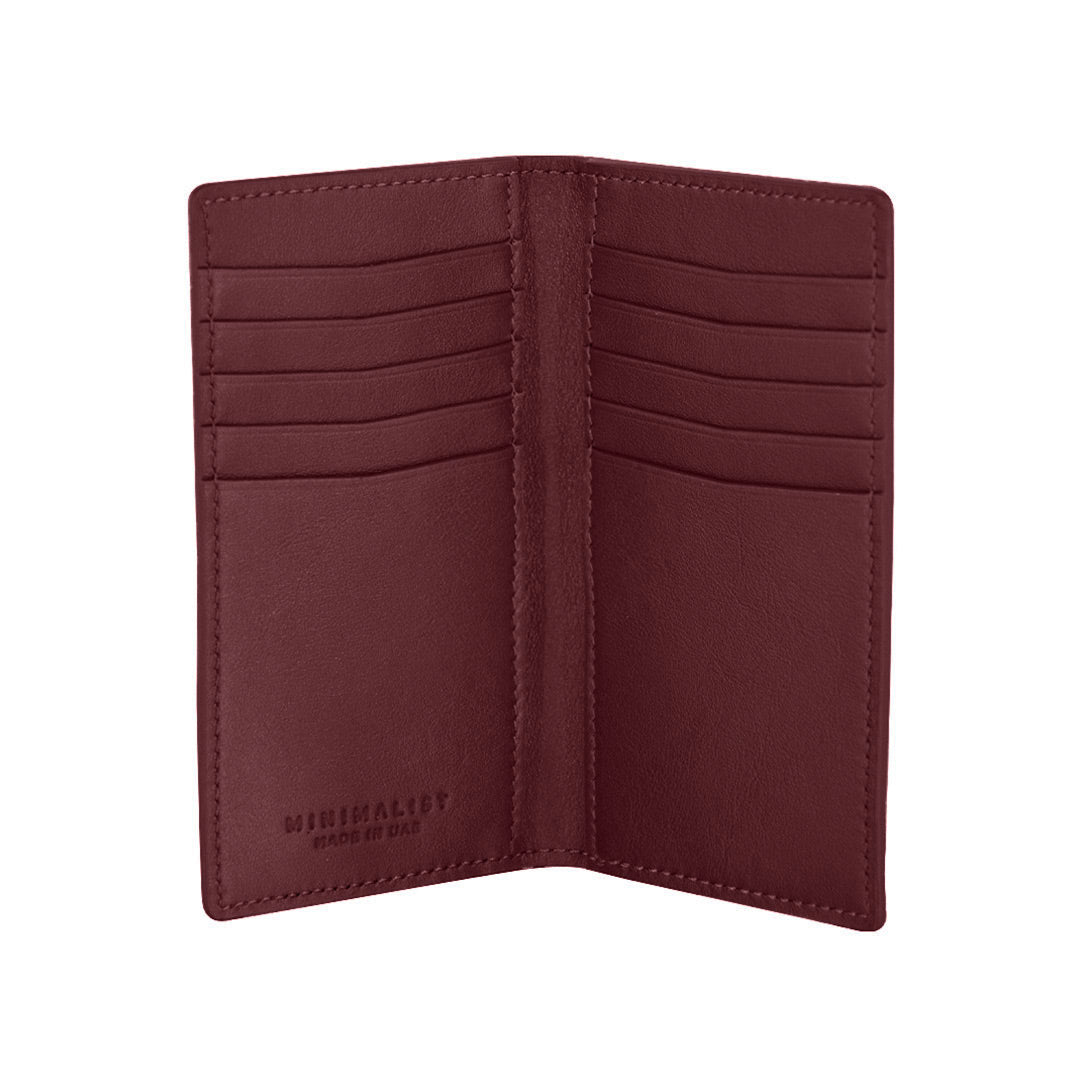 Italian Calfskin Leather Burgundy / Gold