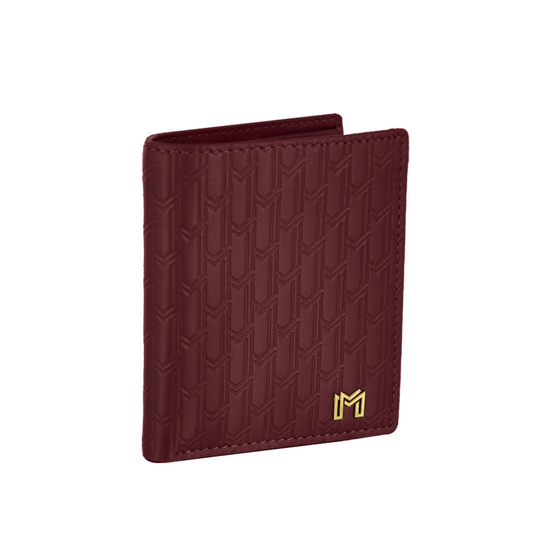 Italian Calfskin Leather Burgundy / Gold