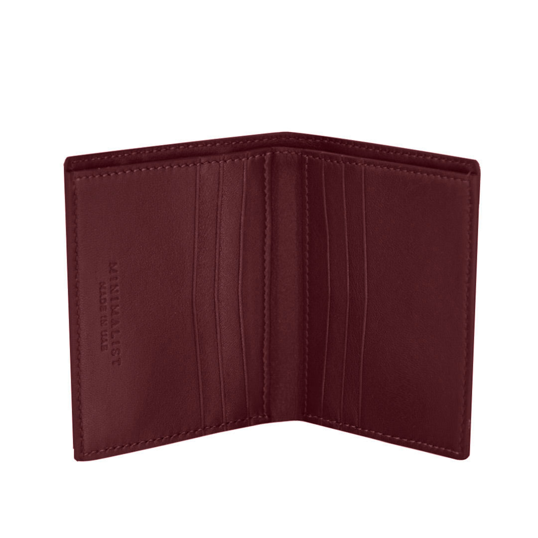 Italian Calfskin Leather Burgundy / Gold