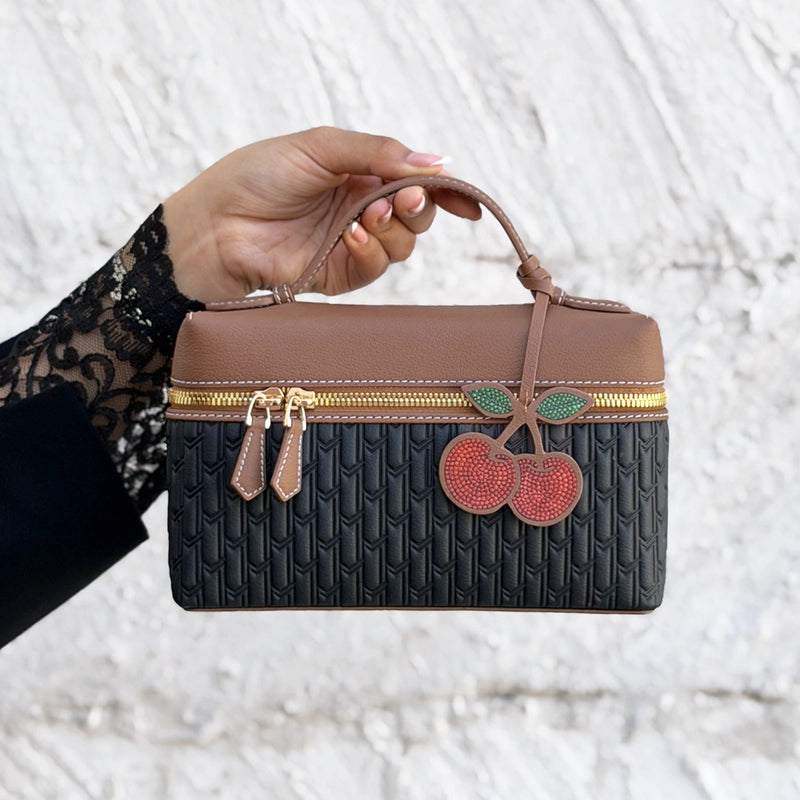 Leather Charm / Cherry