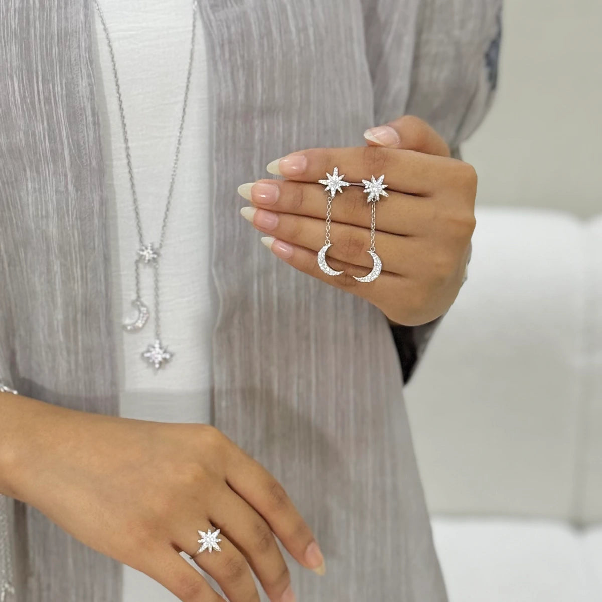 Moonstar / Earrings Silver