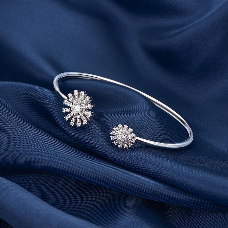 Charming Sunflower / Bangle Silver