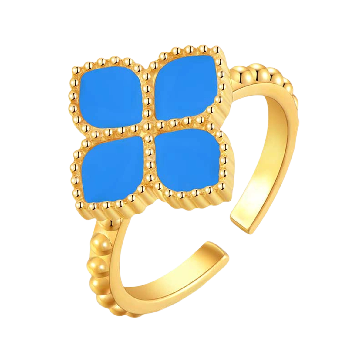 جوري / طقم العقيق التركوازي باللون الذهبي