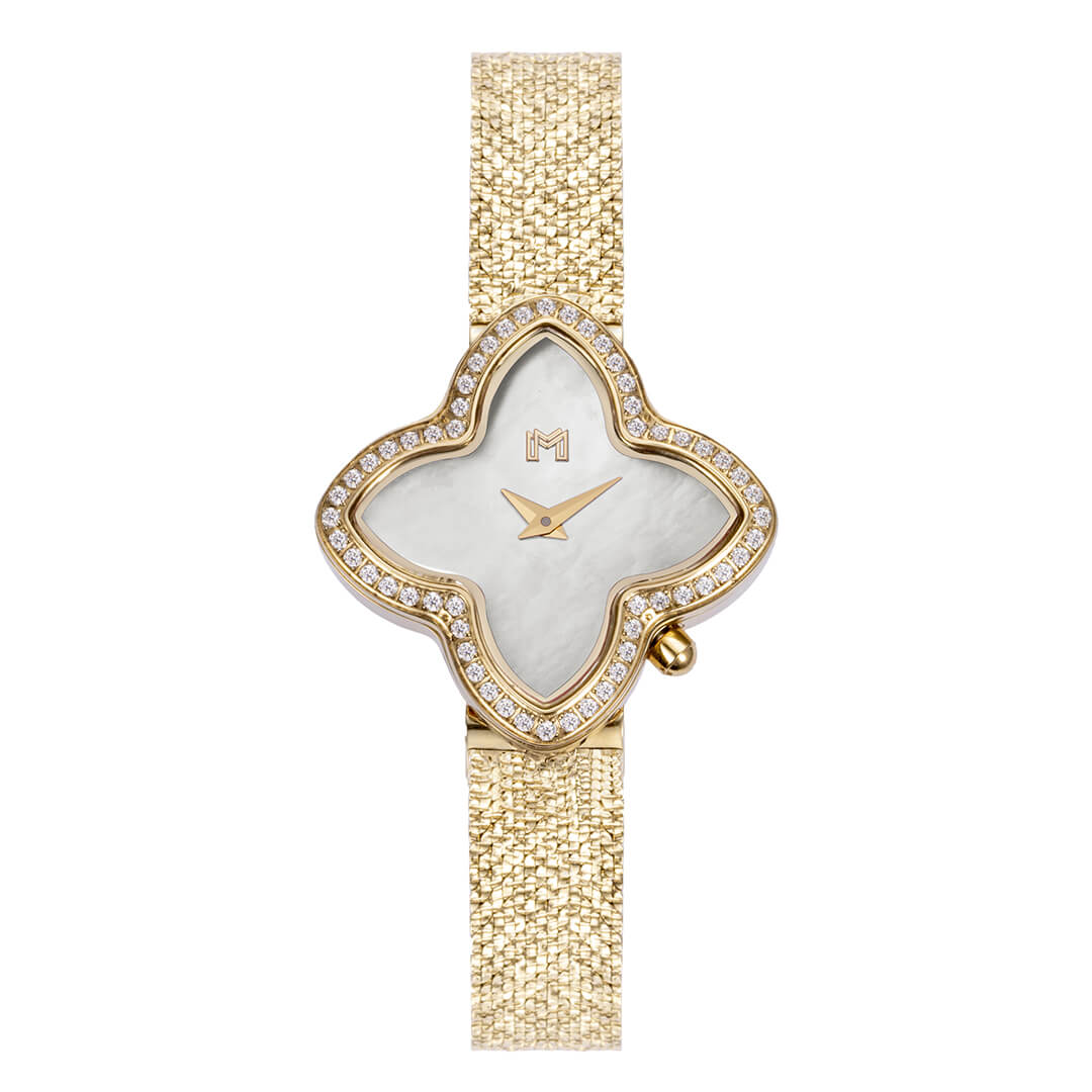 مجموعة هدية - ساعة جواهر / طقم توليب الذهبي