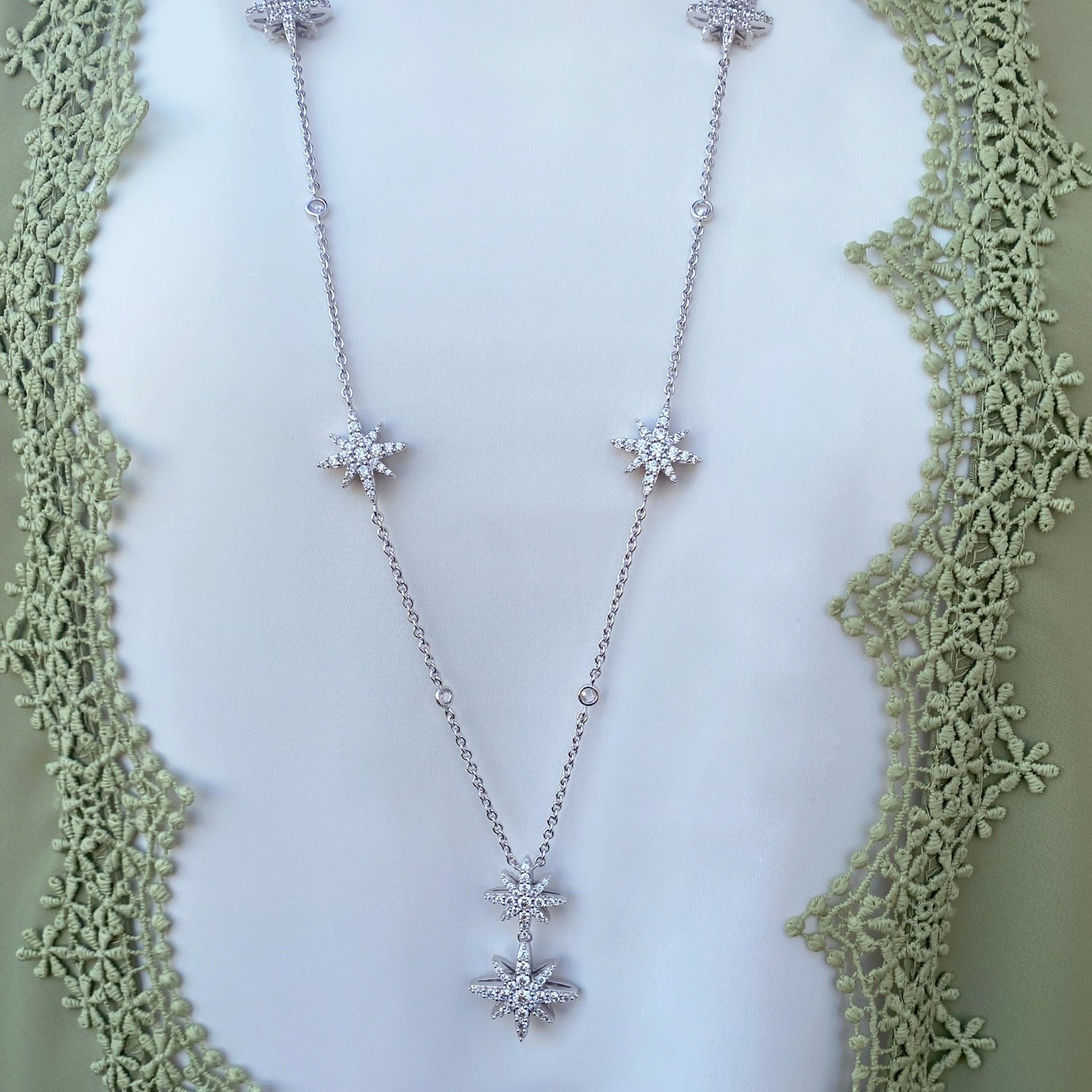 Moonstar / Multi Necklace Silver